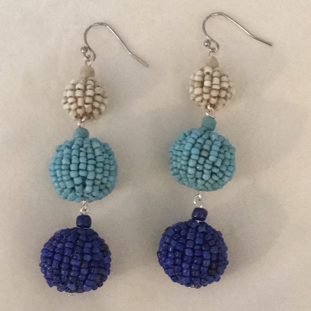 New beaded earrings with hypoallergenic hooks.